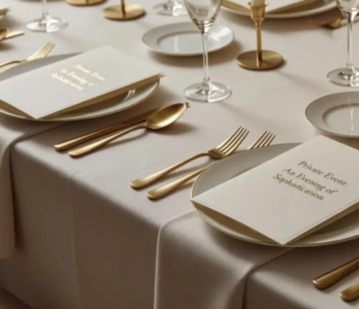 Champagne Experience vacsoracsomag elegáns, gyertyafényes éttermi asztallal
